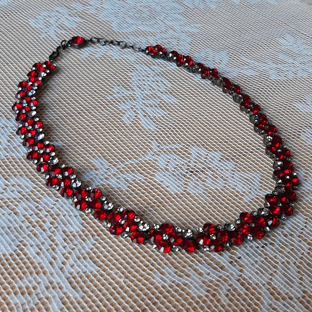 Ruby Red Crystal Necklace - Picture 4 of 6